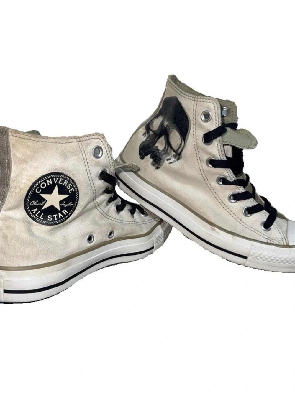 Converse Chuck Taylor All Star Skull High Top Sneakers | White Black